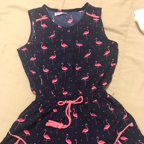 Girls flamingo romper - Picture 1 of 2